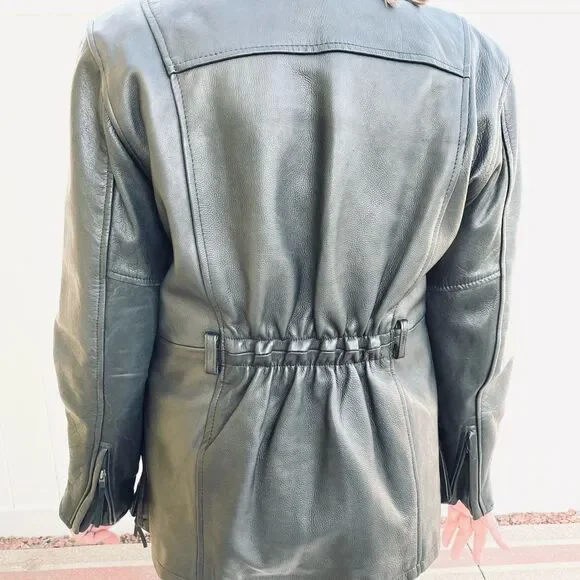 LEATHER MOTORCYCLE JACKET, HEAVY, UNISEX